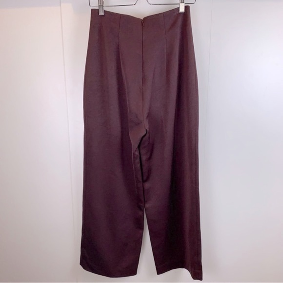 3.1 Phillip Lim sz 6 High Waist Wide Leg Aubergine Pleated Palazzo Pants - Picture 9 of 9